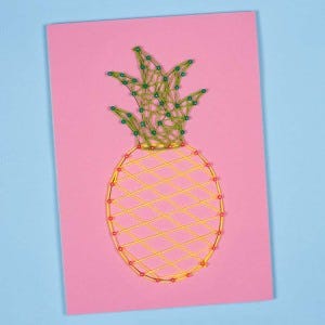 Pineapple String Art craft activity