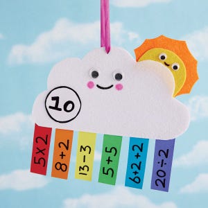 Rainbow Cloud Number Bonds craft activity