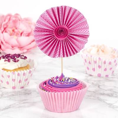 Fan Cupcake Topper craft activity