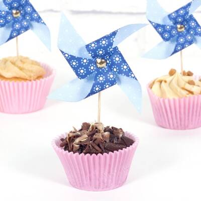 Windmill Cupcake Topper craft activity
