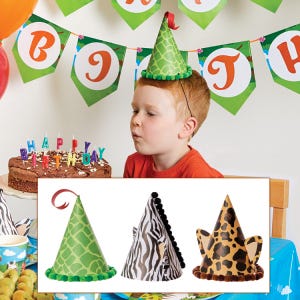 Jungle Animal Party Hats craft activity