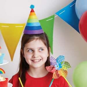 Rainbow Party Hat craft activity