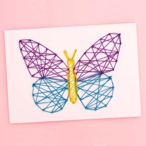 Butterfly String Art craft activity