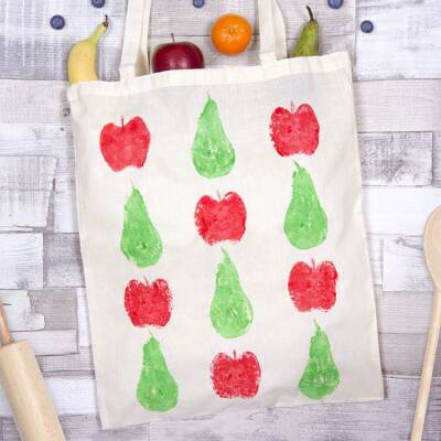 Fruit Stamped Bag craft activity