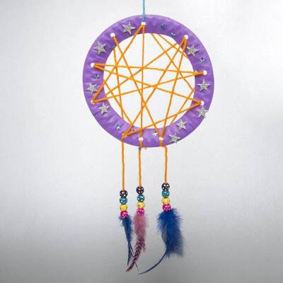 Paper Plate Dream Catcher craft activity