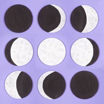 Moon Phase Canvases craft activity