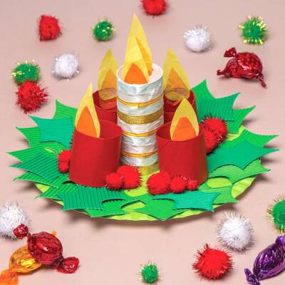 Advent Plate Table Decoration craft activity