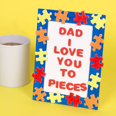 Love You To Pieces Frame craft activity
