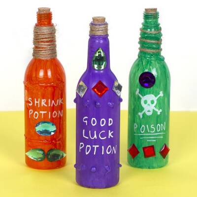 Witch’s Potion Bottles craft activity