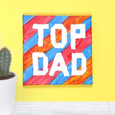 TOP DAD Canvas craft activity