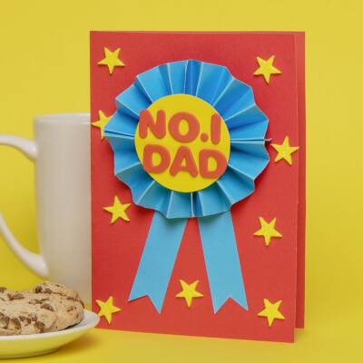 DAD Rosette Cards craft activity