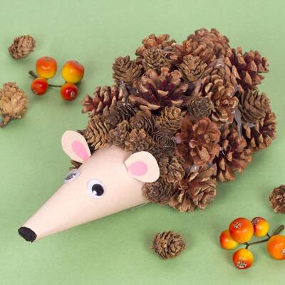 Pinecone Hedgehog craft activity