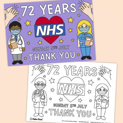 NHS 72 years Anniversary Poster craft activity