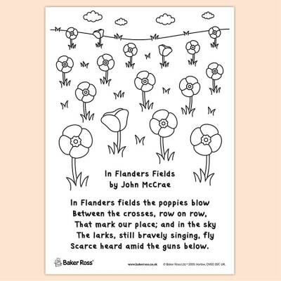 ‘In Flanders Fields’ Poem Poster craft activity