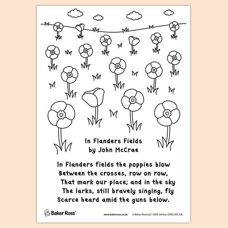 ‘In Flanders Fields’ Poem Poster craft activity