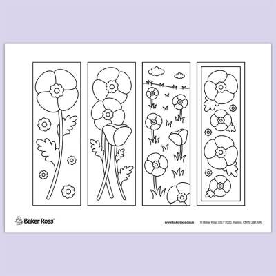Poppy Bookmarks craft activity
