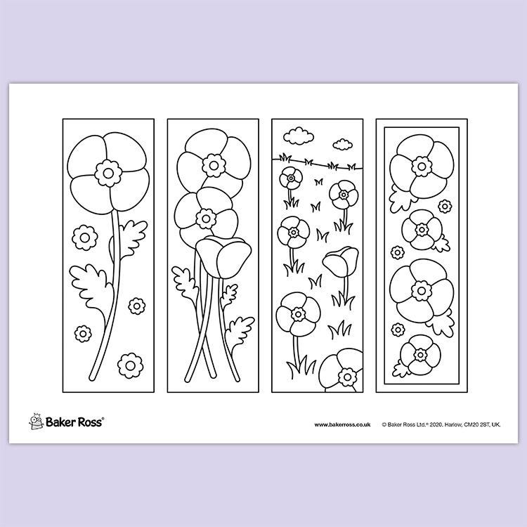 Poppy Bookmarks craft activity