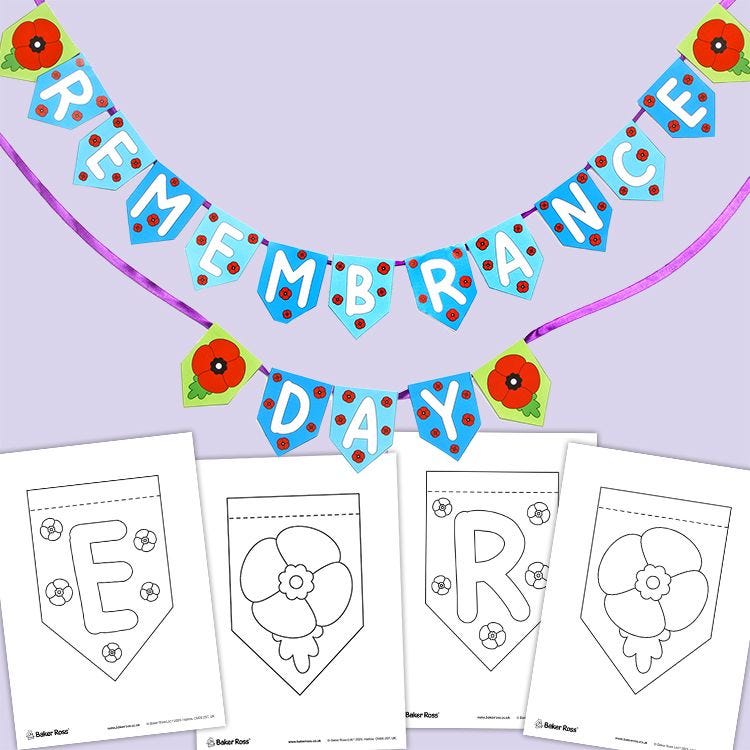 Remembrance Day Bunting craft activity