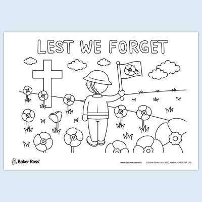 ‘Lest we Forget’ Commemorative Poster craft activity