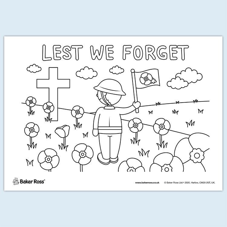 ‘Lest we Forget’ Commemorative Poster craft activity