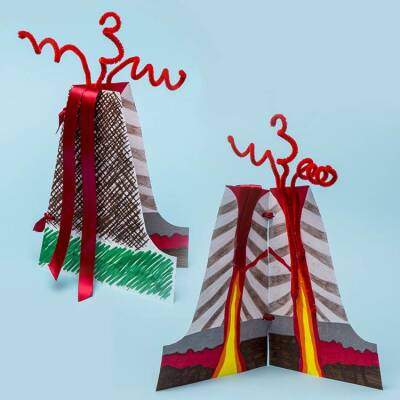 Lava Explosion Open Up Volcano craft activity