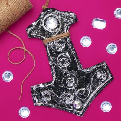 Thor’s Hammer Ornament craft activity