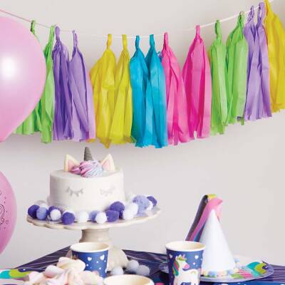 Unicorn Tassel Garland craft activity