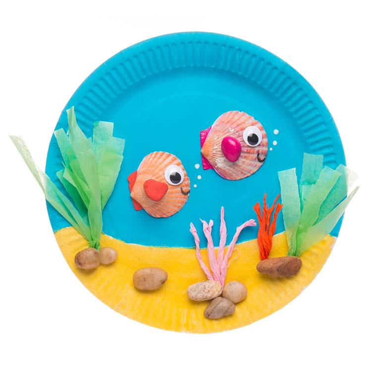 Paper Plate Aquarium craft activity