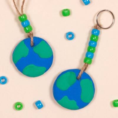 Earth Pendant and Keyring craft activity