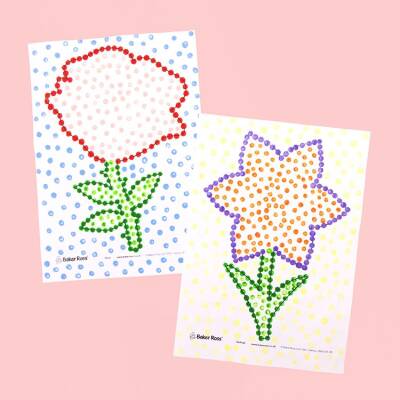 Flowers Dot Paintings craft activity