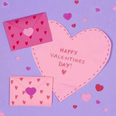 Folding Heart Envelope craft activity