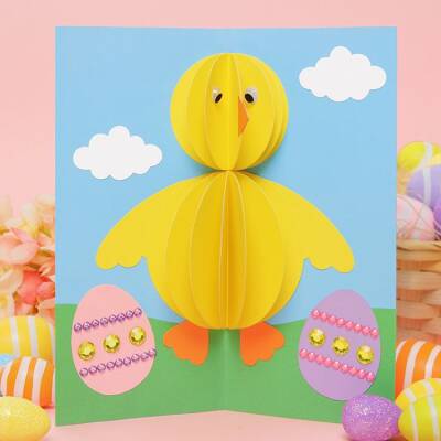 Pop Up Easter Chick Card craft activity