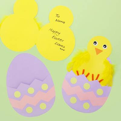 Easter Chick in Egg Card craft activity