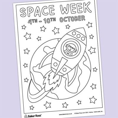 Space Week Poster craft activity