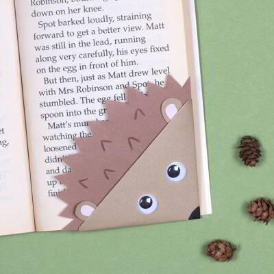 Hedgehog Corner Bookmark