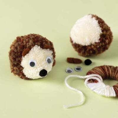 Pom Pom Hedgehog craft activity