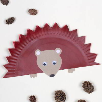Paper Plate Hedgehog craft activity