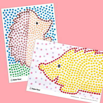 Hedgehog Dot Paintings craft activity