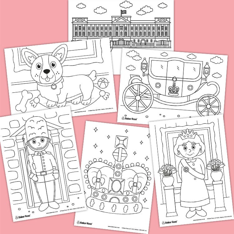 Queen Elizabeth II Commemorative Pictures craft activity