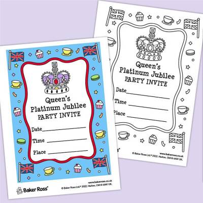Queen’s Platinum Jubilee Party Invite craft activity