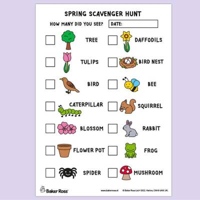 Spring Scavenger Hunt craft activity