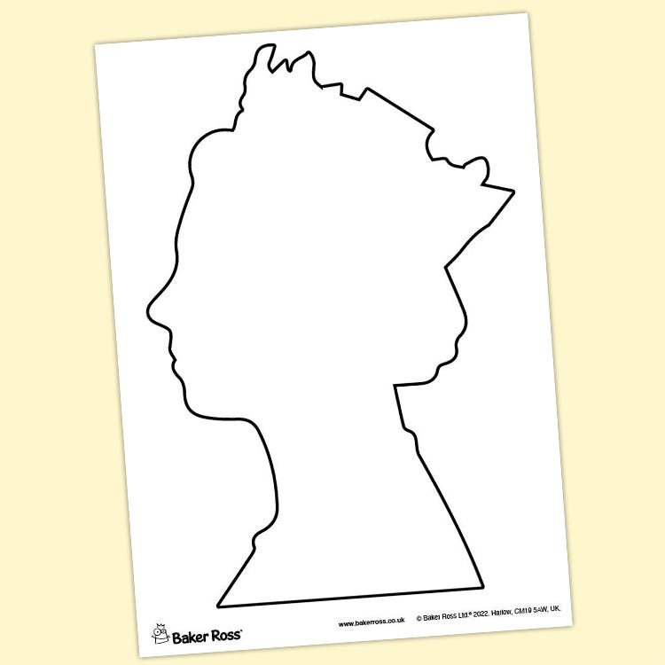 Queen Elizabeth II Silhouette craft activity