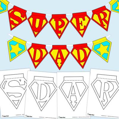 Super Dad Bunting craft activity