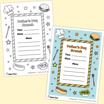 Father’s Day Brunch craft activity