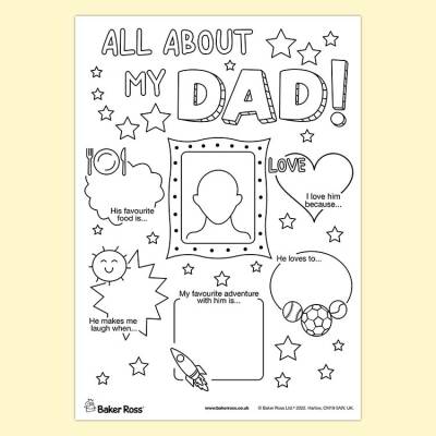 All About My Dad Poster craft activity