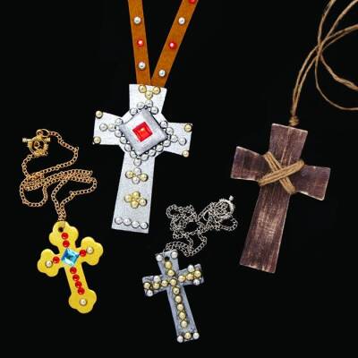 Medieval Cross Necklaces craft activity
