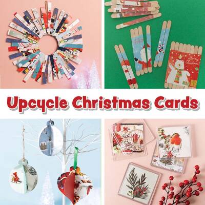Creative Ideas for Upcycling Christmas Cards craft activity