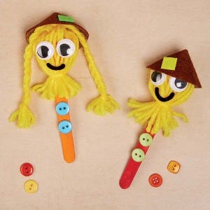 Pop Stick Scarecrow craft activity
