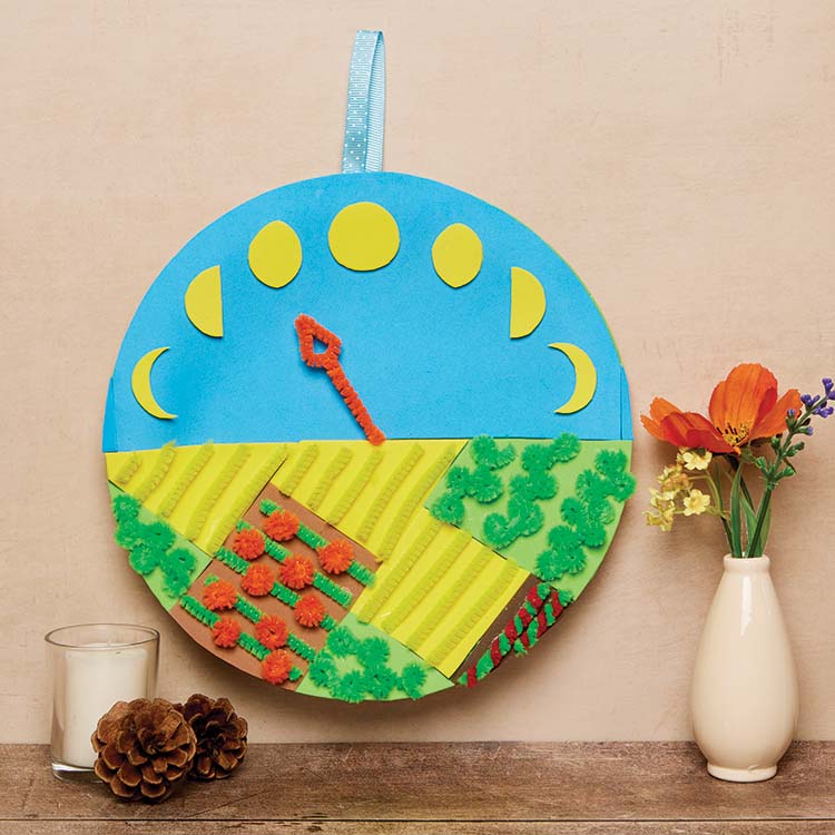 Paper Plate Harvest Moon Tracker craft activity
