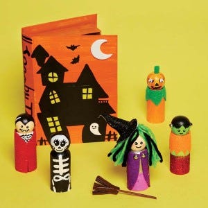 Haunted House Storybook & People craft activity